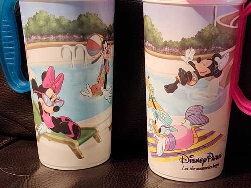 2 Disney Parks Travel Cups Let the Memories Begin Refillable Souvenir Cup Lid - Picture 3 of 3