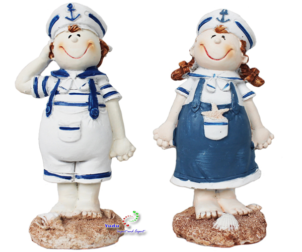 Matrosenkinder Junge & Mädchen Maritime Deko "Lächeln im Gesicht"