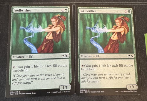 Wellwisher X2 Duel Decks Elves vs Goblin Magic the Gathering MTG