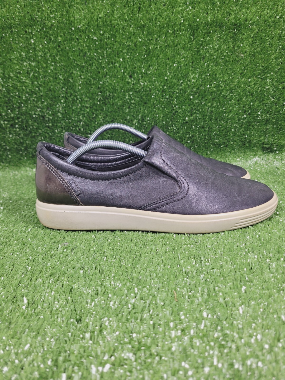 Ecco Womens Soft 7 Slip On Sneakers Shoes Black Leather Size 9 eBay