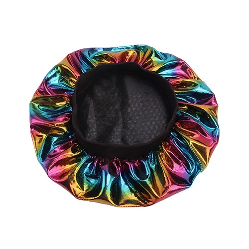 Women Sleeping Bonnet Hair Wrap Silk Satin Cap Elastic Night Soft Hat Headwear [ - Picture 43 of 46