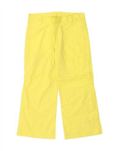 DIESEL Womens Capri Chino Trousers W26 L22 Yellow Cotton BM31