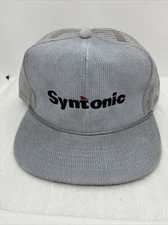 Yupoong SYNTONIC Gray Mesh CORDUROY SNAPBACK HAT cap Embroidered