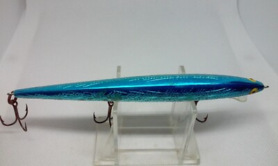 VINTAGE REBEL MINNOW FISHING LURE BLUE & SILVER