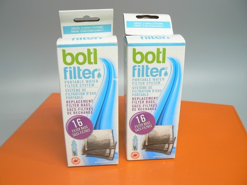 2 Botl 11005 Tragbares Wasserfiltersystem Ersatzfilterbeutel 16 Beutel NEU - Bild 1 von 4