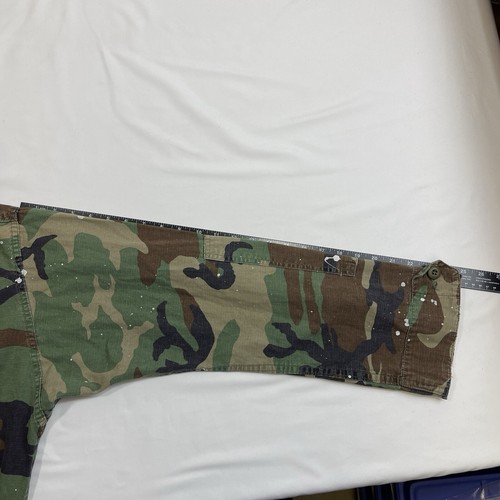 VTG Polo Jeans Co. BDU Coat Men's Large Reg Green & Brown Woodland Camo Military - Picture 13 of 14