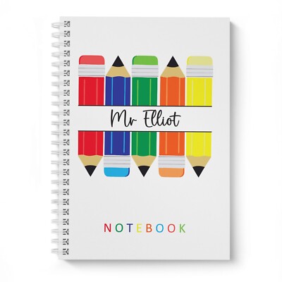 Personalisierte Notizbuchstifte, liniert, To Do Liste, Planer, A5, A4, Lehrer Geschenk