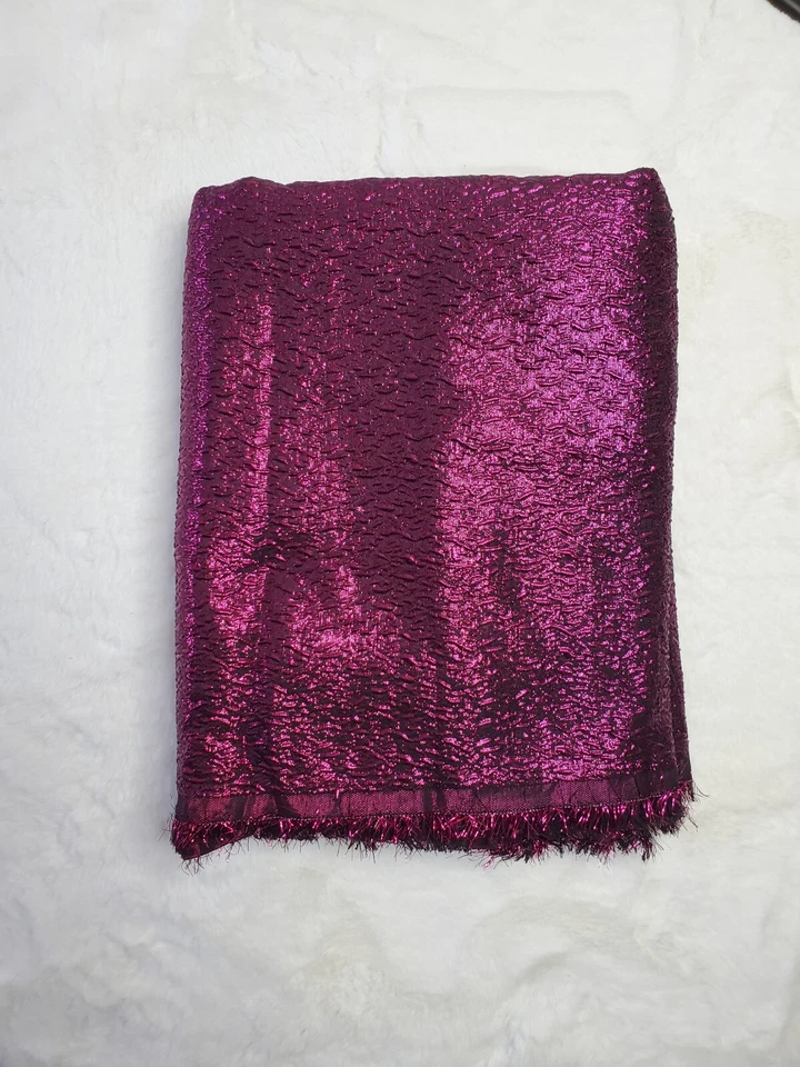 Tela Brocado Púrpura Brocado Jacquard Tela Brocado Sólido Magenta 5 yardas Foto 2 de 4