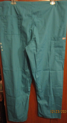 New Fundamentals White Swan Brands Scrub Pants Teal Sz Large Poly Cotton W 44 - Picture 5 of 5