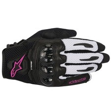 Image of Alpinestars Stella Ladies SMX-1 AIR Black Fushia Short Womens Gloves SMX1