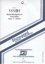 Showgard Large Black Stamp Mounts 111/91 For Columbian Souvenir Sheets 6 Pack