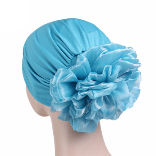 Dehnbare Turbanmütze für Damen große Blume Chemomütze gegen die ~ - Bild 16 von 56