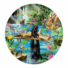 SunsOut Panther Reflections 500 Piece Jigsaw Puzzle By Lori Schory