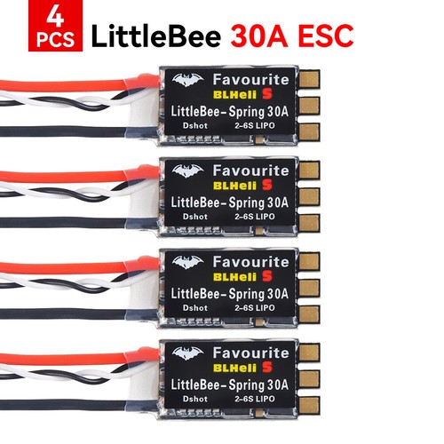 LittleBee 20A 30A ESC BLHeli_S 2-6S sin escobillas para drones RC FPV Mullitshot DSHOT - Imagen 6 de 27