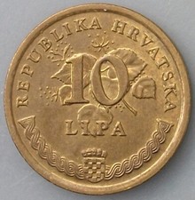 CROATIA   1995  10 LIPA KM6  UNCIRCULATED COIN pywrwt