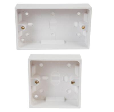 Pattress Backbox Oberflächenhalterung für Lichtschalter Stecker Steckdose Set