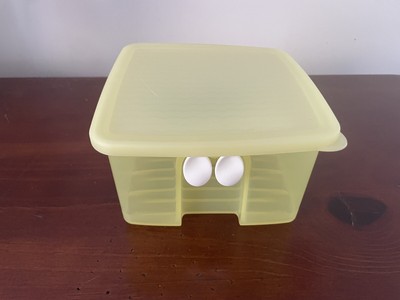 Tupperware 3993A Small Fridge Smart Vented Square Container Yellow-New Made USA!