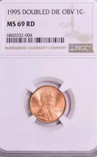 1995 NGC MS69RD Doubled Die Obverse Lincoln Cent None Finer TOP POP !!