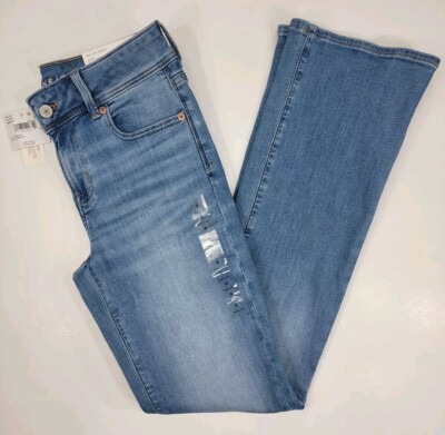NWT American Eagle Jeans Kick Boot Next Level Stretch Low Rise 27Wx32 Women's 4R