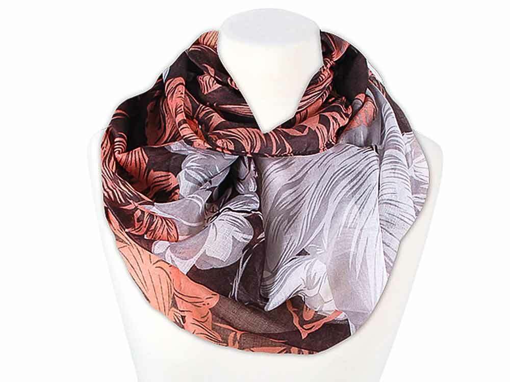 Шарф-трубка XXL Schlauchschal Infinity Loop Schal Rundschal Blumen Blten 1990₽