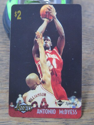 1996 Assets '96 : $2. Antonio McDyess (Card #14 of 30) Phone Card BASKETBALL CAR