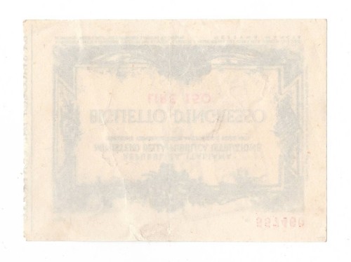 BIGLIETTO D'INGRESSO DIREZIONE GENERALE DELLE ANTICHITA' E BELLE ARTI LIRE 150 - Imagen 2 de 2