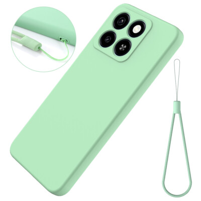 For ZTE Blade A35, Luxury Shockproof Soft Liquid Silicone Rubber TPU Cover Case