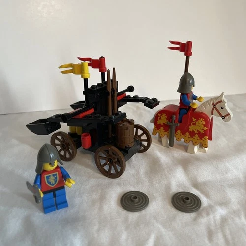 LEGO Castle Twin-Arm Launcher (6039) Vintage Castle 90s complete, shields broken