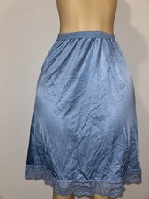 Vintage Olga Blue Lingerie Slip Skirt Size Medium