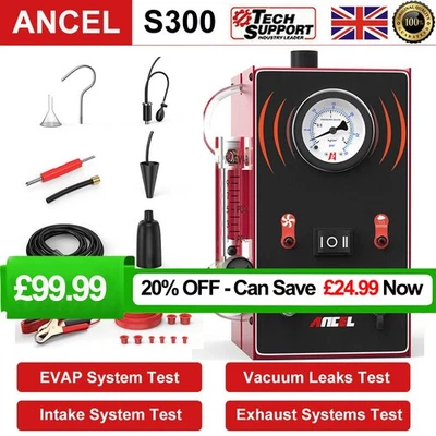 ANCEL S300 Leak Detector Vacuum Tester EVAP Smoke Machine Pipe Diagnostic Tool