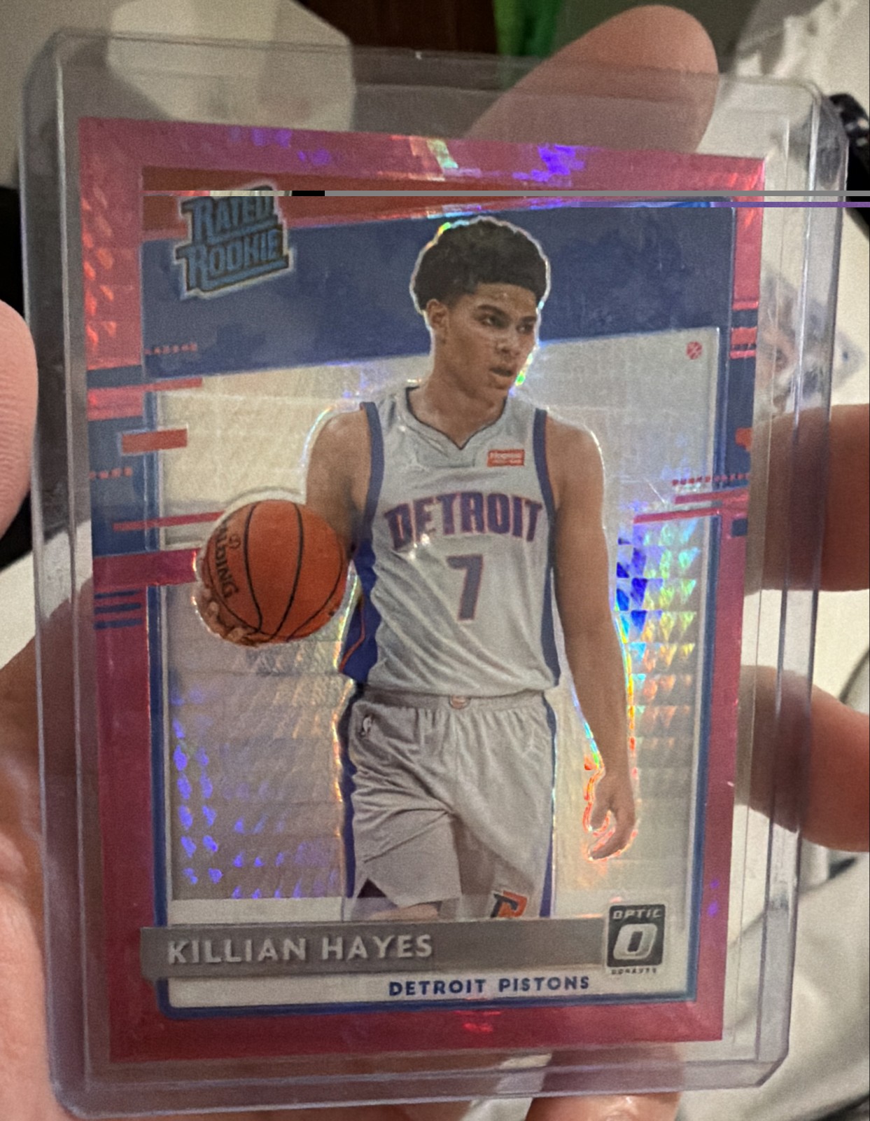 2020-21 Panini Donruss Optic - Rated Rookie Killian Hayes #157 Pink Hyper Prizm
