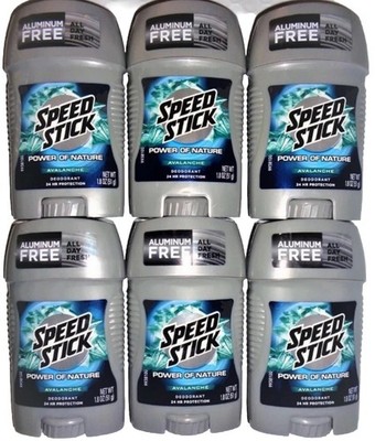 6 SPEED STICK Power of Nature Avalanche Deodorant 1.8 oz  New 24 HR Protection
