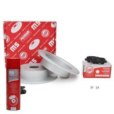 Bremsscheiben + Bremsbeläge + Bremsenreiniger hinten für TOYOTA COROLLA, YARIS