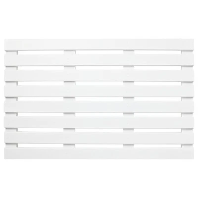 METATELL BAMBOO DUCK BOARD WOODEN NATURAL WHITE BATHROOM RECTANGULAR SHOWER BATH MAT