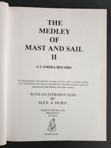 The Medley of Mast and Sail II - A Camera Record Intro by Alex A. Hurst, 1981 HB - Picture 9 of 22
