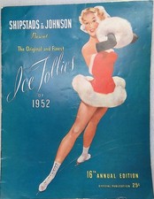 Vintage Shipstads Johnson Ice Follies 1952 Souvenir Program 16th Annual Ticket