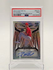2023 Leaf Metal Ty Floyd ROOKIE AUTO #BATF1 Silver Mojo /7 PSA 9