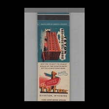 Matchbook Cover Teton Bar and Cocktail Lounge Riverton WY