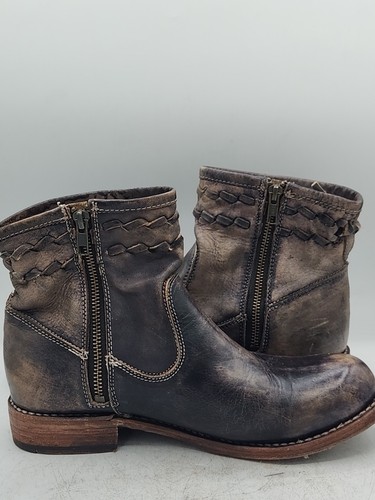 Bottines western à franges en cuir vieilli Craven Bed Stu pour femme pointure 8,5 - Photo 4/7