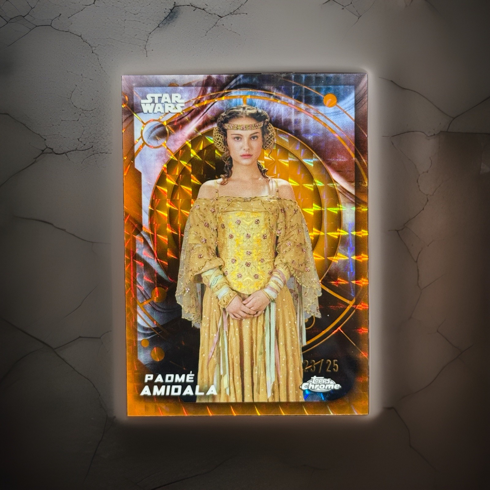 2026 Topps Chrome Star Wars #132 Padme Amidala Orange Geometric /25
