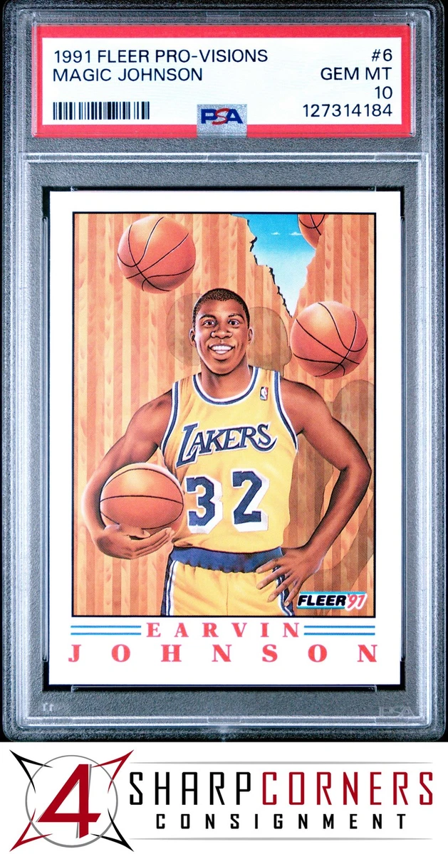 Fleer Magic Johnson 10 Graded Basketball Sports Trading Cards