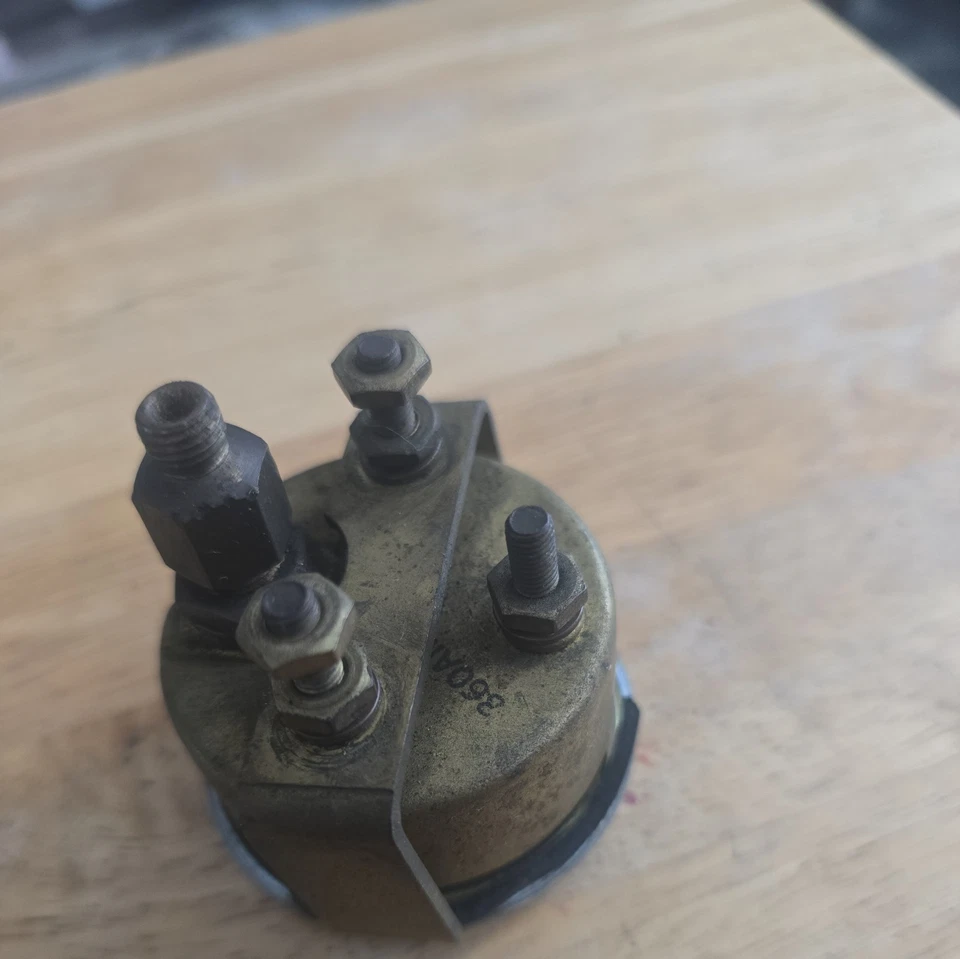 DE COLECCIÓN MANÓMETRO DE PRESIÓN DE ACEITE STEWART WARNER DOBLE AZUL 0-80 2-1/8" FUNCIONA Foto 3 de 4