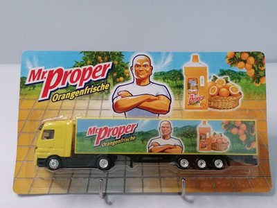 Mr. Proper Advertising Truck 1:87 - Mercedes Benz Semi Truck - Original Packaging - Orange Fresh