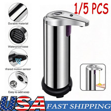 250ml Stainless Auto Handsfree Sensor Touchless Soap Dispenser Kitchen Bathroom