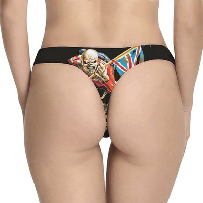 Iron Maiden Tail Gunner and Eddie Logoed Classic thong Head banger panties