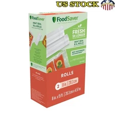 8inch Vacuum Seal Rolls 2Pack Food Storage Airtight Seal Freshness Protection US