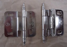 Amerock F- 7687 M Cabinet Hinge, 3/8 Inset, Free Swinging, Finial Tip, Nickel