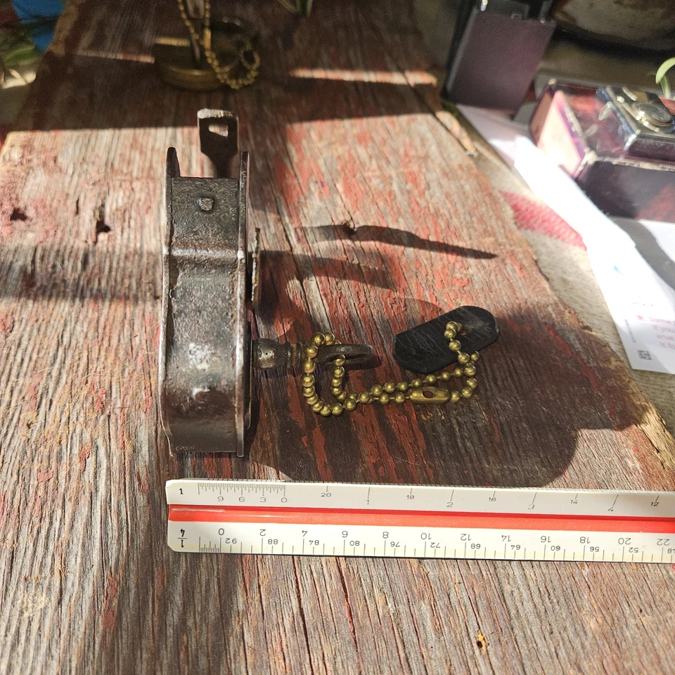 Antiguo EE. UU. Llave original (1) y candado Foto 4 de 4