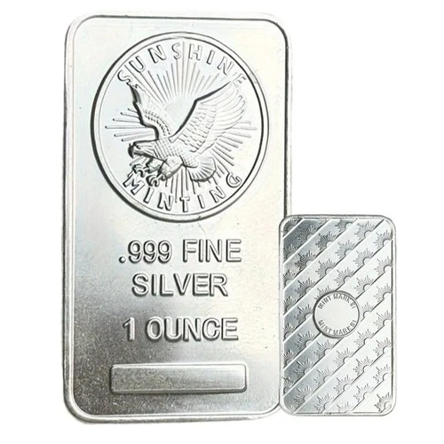 .999 Fine Silver Bar 1 oz - Sunshine
