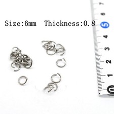 200PCS Stainless Steel Open Jump Ring Finding 6mm, 20Gauge SSF10